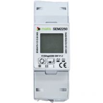 SEM2000 Einphasen-Energiezähler 230V bis 100A, Modbus, DIN-Schiene, mid, Klasse 1 - Matis