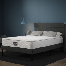 Matratze 90x200 cm, 7-Zonen Kaltschaummatratze, Taschenfederkern, 100% Öko-Tex zertifiziert, Mikrofaser-Steppmatratze, Härtegrad H3, Höhe 25 cm
