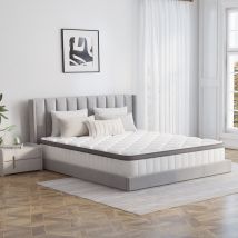Matratze 90×200 Cm, 7-zonen Taschenfederkernmatratze, Höhe 25 Cm, Mit Spannbettlaken, Härtegrad H3, Hypoallergen, Gronfont