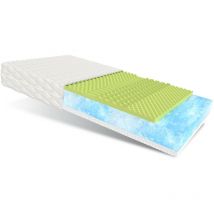 FDM - Matratze 90x200 Kaltschaum marina 7 Zonen Bio Foam Schaum Ocean Blue Latex Clima Latex H3 21 cm jersey
