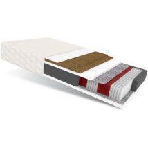 FDM - Matratze 140x200 Multipocket Taschenfederkern grado max 7 Zonen H4 H5 25 cm Kokos Klimafaser Polyurethanschaum Jersey