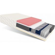 FDM - Matratze 100x200 Taschenfederkern davos 7 Zonen H2 H3 29 cm Visco Latex hr Black Schaum Polyurethanschaum jersey