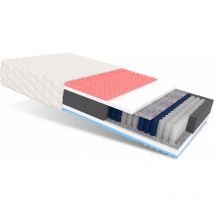 FDM - Matratze 90x200 Taschenfederkern forli 7 Zonen H3 21 cm Visco hr Schaum Polyurethanschaum jersey