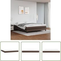 Maison Chic - The Living Store Taschenfederkernmatratze Braun 160x200x20 cm Kunstleder - Taschenfederkernmatratze - Bettmatratze - Kunstledermatratze