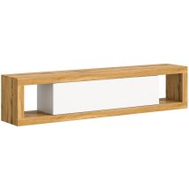 Matrix meuble TV 2 compartiments 1 porte abattante blanc.