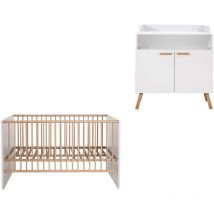 MatsBaby Ensemble de meubles chambre de bébé, blanc.