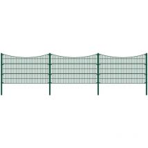 Matszan de doble varilla MORATA Tal, valla de jardín, valla de estera Alto: 80 cm / Largo: 36 m sin postes esquineros