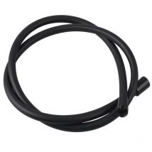 Matt Black Smooth Shower Hose 1.5m Pipe PVC Double Interlock - Fits Triton Mira