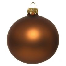 WEBMARKETPOINT – Matt-Zimt-Weihnachtskugel Ø6 cm, Ø8 cm – Glas