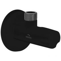 Invena - Matte Black Brass 1/2 x 1/2 bsp Toilet Hose Valve Water Tap Cut-Off