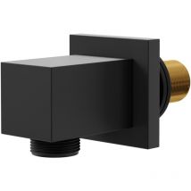 Square Matt Black Deluxe Square Shower Elbow - Matt Black - Colore