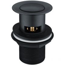 Nes Home - Mattschwarzer Pop-Up-Ablauf für Waschbecken mit Schlitzen