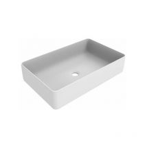 Mattweißes rechteckiges Arbeitsplattenwaschbecken 580x360 mm Ercos Musa BLCEROMUSA0012 weiß matt