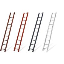 Mauderer Bavaria Aluminium Dachauflegeleiter 995 Mit Spezieller Dreikantsprossenkontur Rot 10 Sprossen 2,80m Lang