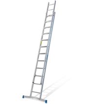 Mauderer Bavaria Schiebeleiter 920 Mit Gebogener Traverse Und Wandrollen 2x16 Verstärkte Dreikantsprossen
