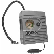 Mini compressore 12 V MAUK – Gonfiatore pneumatici fino a 21 Bar – 2,80 m cavo accendisigari – Contenuto: 1 Mini compressore, 1 ago, 2 valvole