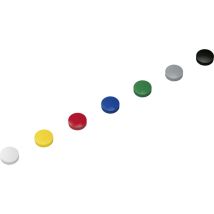 Maul Magnet Maulsolid (ø X H) 24 Mm X 8 Mm Rund Gelb, Rot, Blau, Weiß, Grün, Grau, Schwarz 10 St. 61