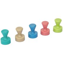 Maul - Magnet 6168499 (ø x h) 12 mm x 16 mm Kegel Rose, Atlantic Blue, Türkis, Lime, Sahara 10 St. 616