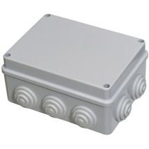 Boîte étanche à surface rectangulaire avec cônes IP55/IK08 150x110x70mm avec couvercle de fermeture avec vis en thermoplastique