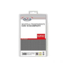 Scatola trasparante 18 scomparti removibili 13 x 22 x h 3 - Maury's
