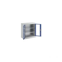 Armario de puertas batientes con ventanilla con 2 baldas h x