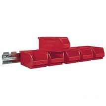 Mauser - Jeu de boîtes de rangement ouvertes H50xl602xP100 mm acier galvanisé avec boîtes de rangement ouv. 6 x MK6 rouge