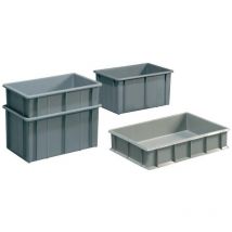 Mauser - Conteneur de transport gerbables rectangulaire 20,0 l pe gris L600xl400xH120 mm