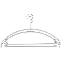 Kombi-Bügel Economic mit Steg Metall 40cm silber 2er Pack