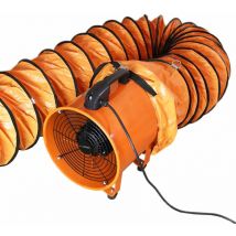 MAXBLAST Ventilateur Industriel d'extraction de Poussière 250mm Tuyau d'air Portable de 12m Ventilateur d'extraction de Fumée d'atelier Ventilateur