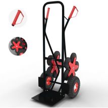 Treppenkarre bis 200 kg - 12 Räder in Schwarz - Maxcraft