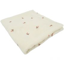 Maxi lange Love en gaze de coton Crème 100x100 cm