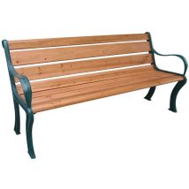 Fraschetti - Panchina Da Giardino Con Struttura In Ghisa E Doghe In Legno Trattato Elegant