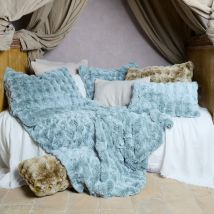 Maxi plaid astrakan fausse fourrure