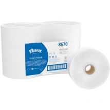Maxi Rotoli di Carta Igienica Kleenex 8570 - 6 Rotoli x 500 Fogli a 2 Veli, Colore Bianco