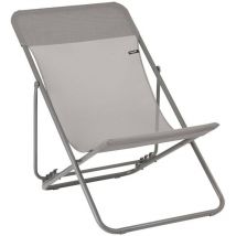 Lafuma Mobilier - Transat Jardin Pliable - Chilienne Multi-positions - Largeur 58cm - Maxi Transat - Batyline Iso - Marron Terre