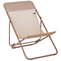 Lafuma Mobilier - Transat Jardin Pliable - Chilienne Multi-positions - Maxi Transat - Batyline Iso - Orange Canyon