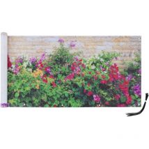 Maximex - Pratico frangivista per balcone, con motivo floreale in muratura colorato, protezione dal vento, resistente ai raggi uv e agli agenti