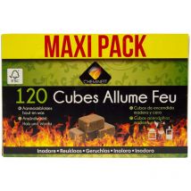 Cheminett - maxipack 15720-12 Secchi di Accensione Ecologici - Scatola da 120 pezzi di secchi naturali per accendere fuoco di camini, stufe e/o