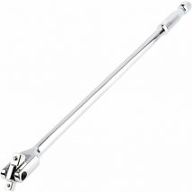 MAXPOWER 24"/60cm Chiave a Bussola Manico Articolato con Doppia Testa Flessibile Rotante da 1/2"/1.27cm e 3/8"/0.86cm Breaker Bar Sbarra per Ruote