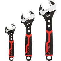 3Pezzi Chiave Regolabile a Rullino 150mm/200mm/250mm Multifunzione Chiave a Rullino Lavori di Officina per Riparazioni Domestiche Chiave Regolabile