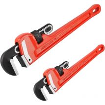 MaxPower Cle a Griffe 2 Pièces Longueur 350mm et 250 mm Clé à Tube Stillson - Clé a Griffe Ouverture 70mm et 43mm