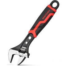 Maxpower - Llave Inglesa 200mm, Llave Ajustable Pequeña 3-EN-1 con Capacidad de Apertura Máxima de 30 mm y Mango de Agarre de Goma Suave