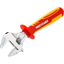 Maxpower - Llave Inglesa Aislada vde 1000V, Llave Ajustable Grande Longitud de 250mm / 10", Apertura 35mm, Llave Ajustable Acore Cr-V para