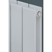 MaxtherM Newport Steel White Vertical Designer Radiator 1800mm H x 670mm W Double Panel Central Heating - White
