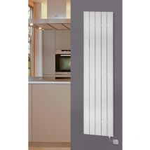 MaxtherM Newport Steel White Vertical Designer Radiator 1800mm H x 370mm W Single Panel Electric Only - White