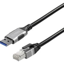 Maxtrack Usb 3.0 / Rj45 Réseau Informatique Adaptateur Cat 6 [1x Usb 3.0 - 1x Rj45 Mâle] 1 M Noir