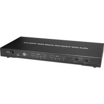 Maxtrack Csm 3 L Switch Matrice Hdmi Boîtier En Aluminium, Avec Télécommande 3840 X 2160 Pixels Noir A846672