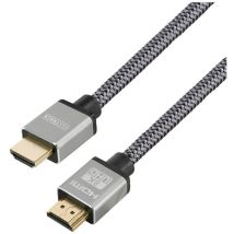 Câble De Raccordement Maxtrack Hdmi Fiche Mâle Hdmi-a, Fiche Mâle Hdmi-a 3.00 M Noir C 221-3 Hnl 8k Uhd Câble Hdmi
