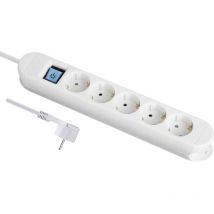 Nv 57-2 wl Multipresa con interruttore Bianco Schuko 1 pz. - Maxtrack