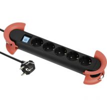 Nv 60-5 l Multipresa con interruttore Nero Schuko 1 pz. - Maxtrack